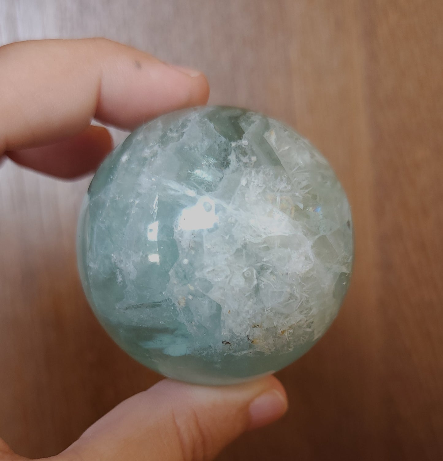 Snowflake Fluorite Sphere 5.3cm