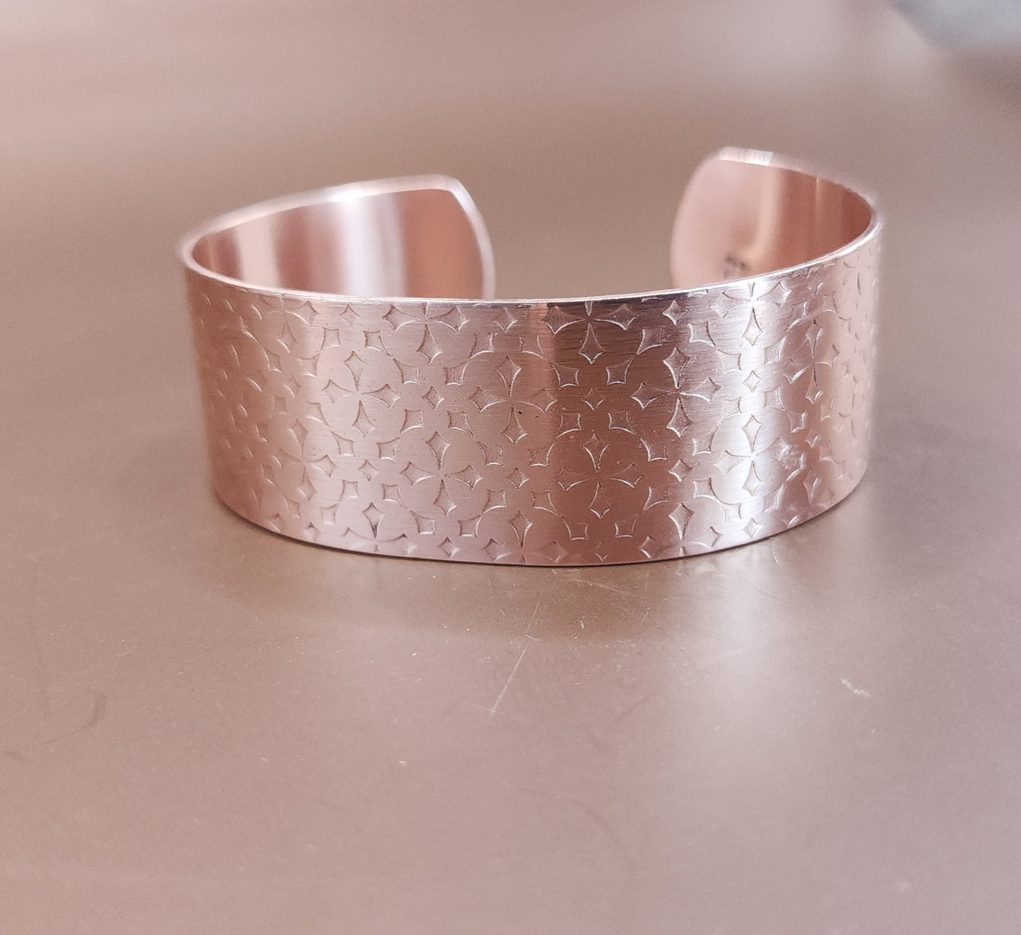 "Gothic Cross" Copper Cuff Bracelet