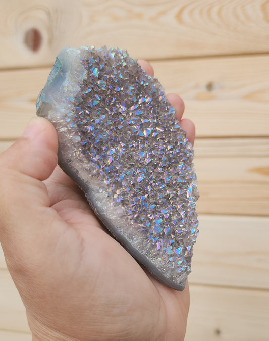 Tanzine Aura Amethyst Cluster