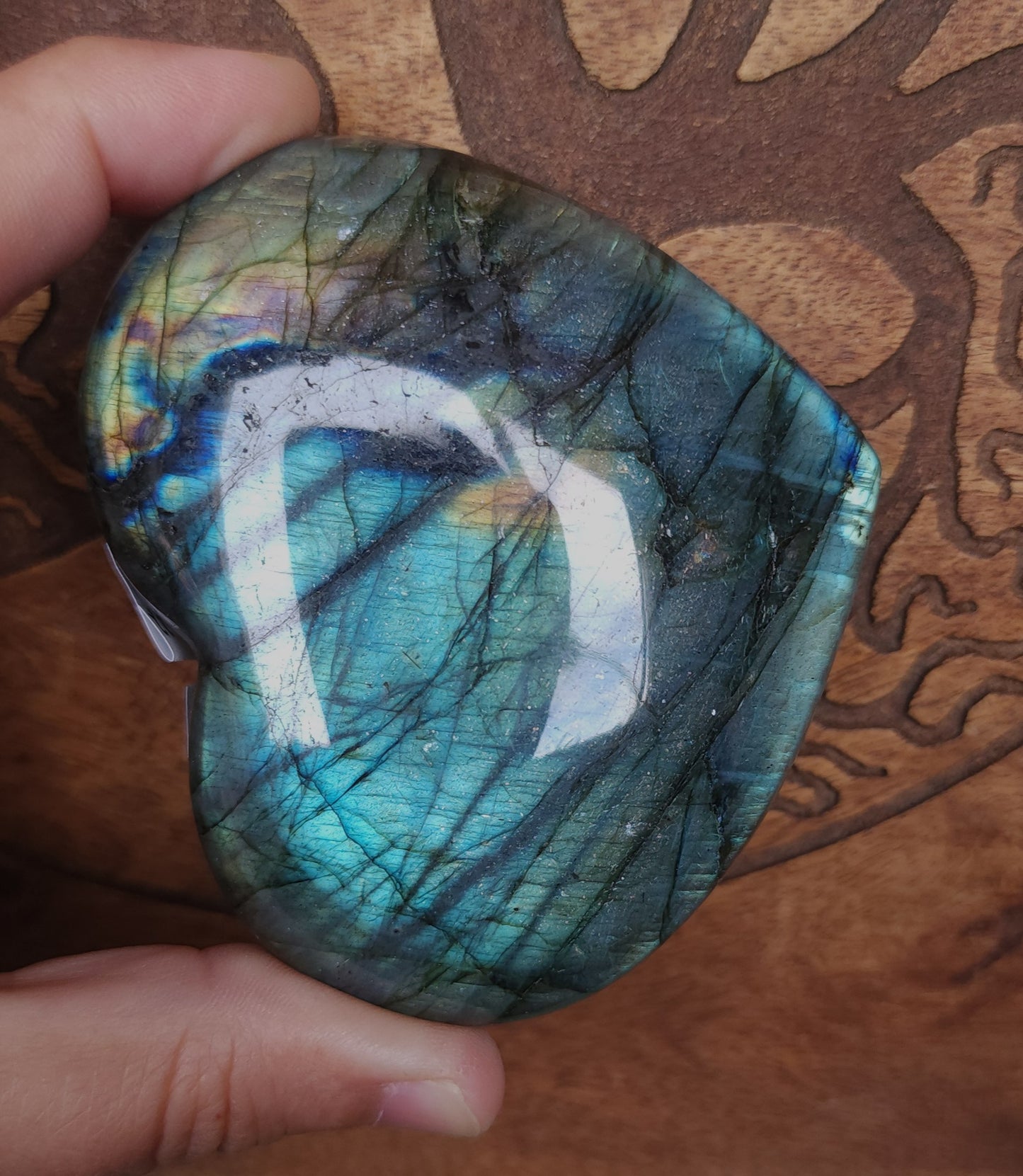 Labradorite Heart