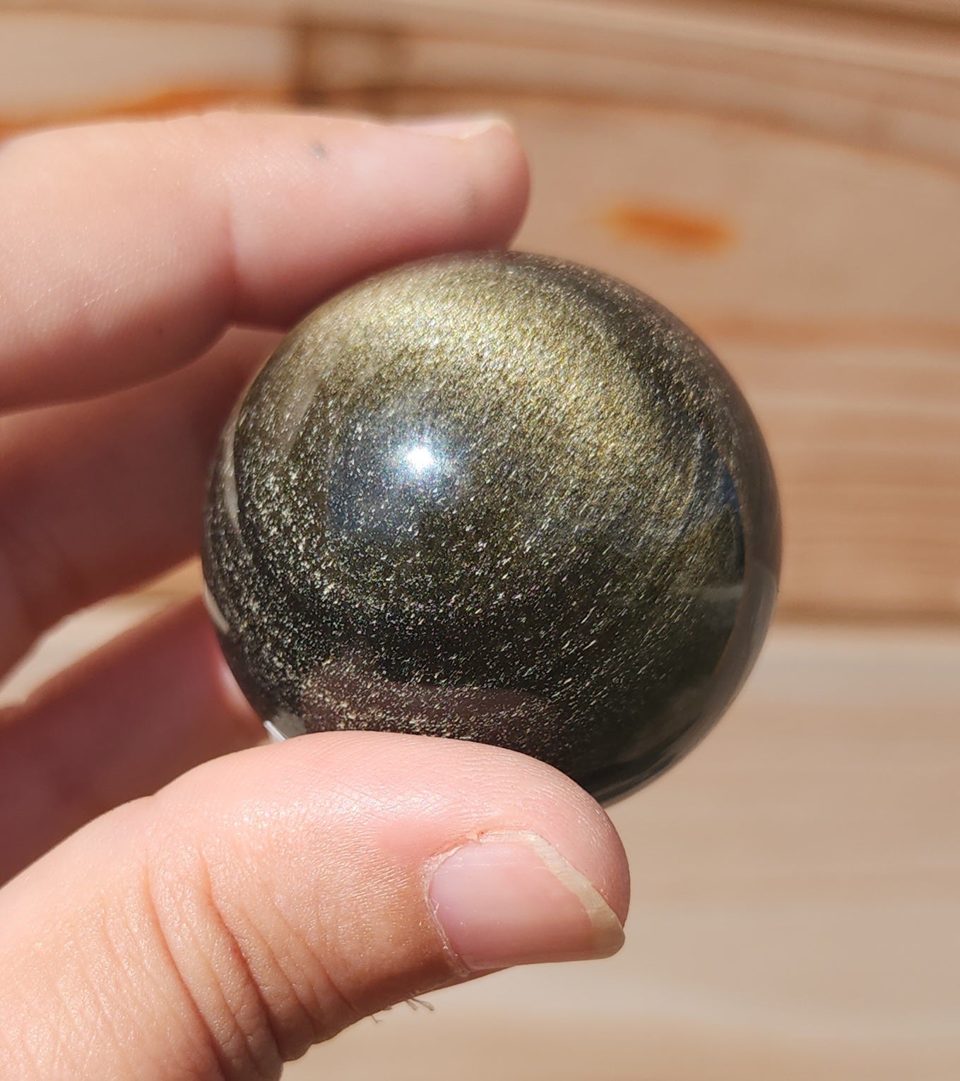 Gold Sheen Obsidian Sphere 4cm