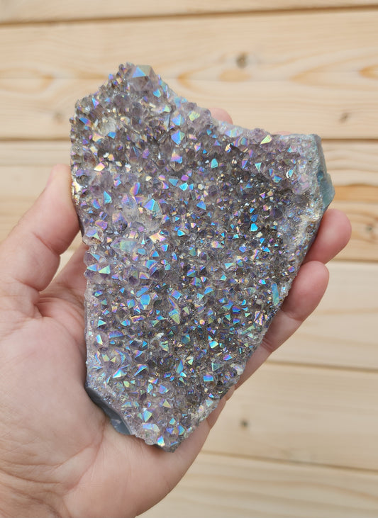 Tanzine Aura Amethyst Cluster