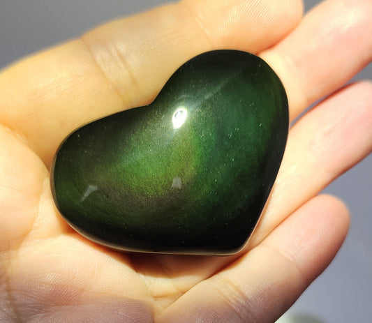 Rainbow Obsidian Heart