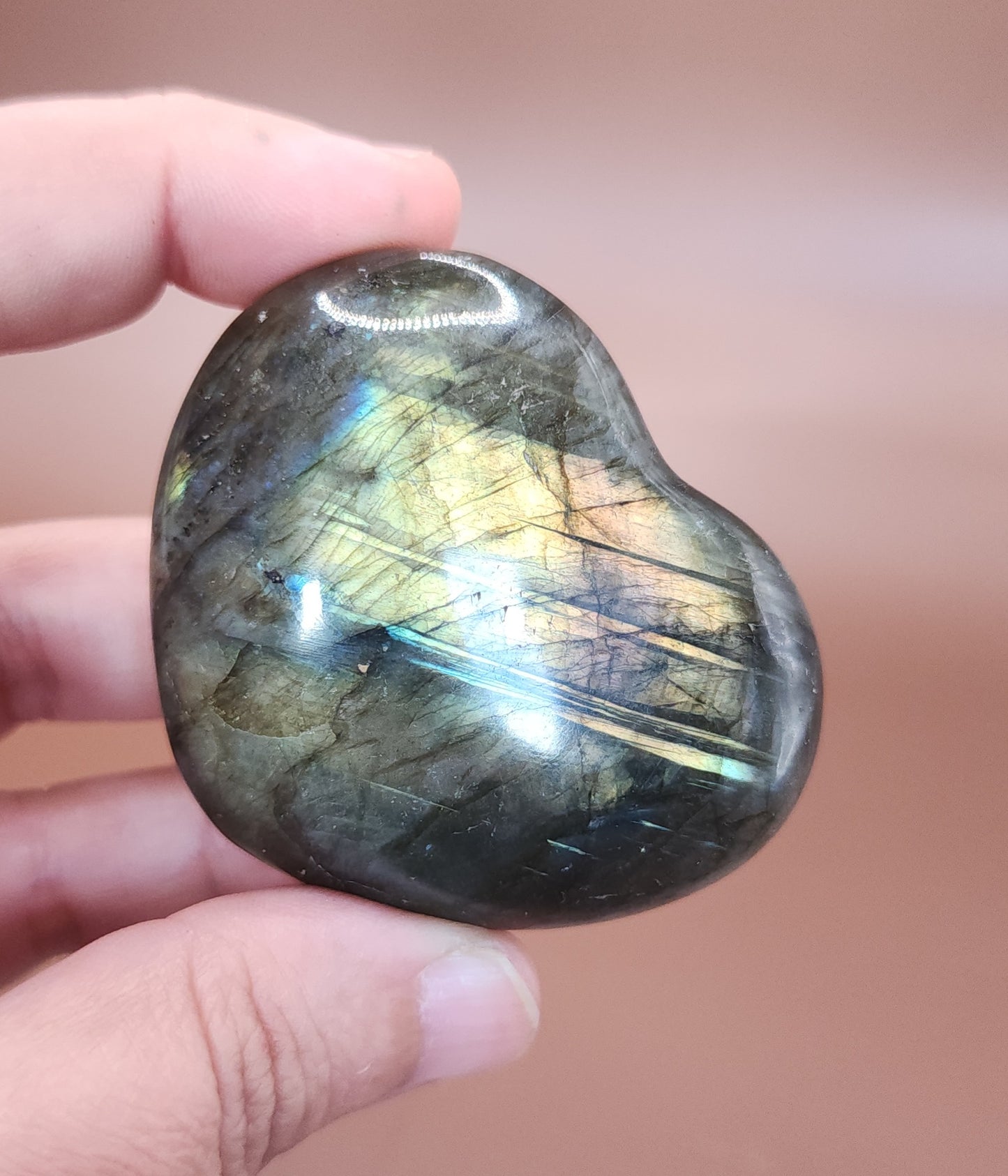 Labradorite Heart
