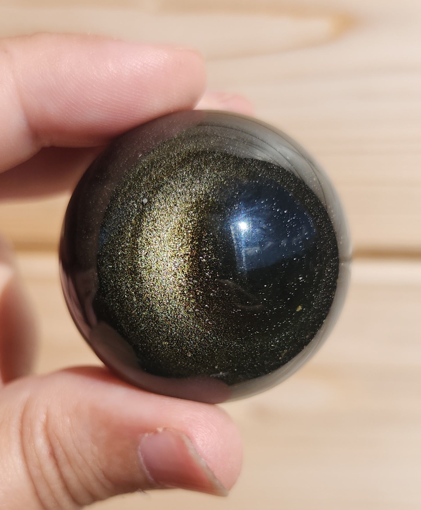 Gold Sheen Obsidian Sphere 3.9cm