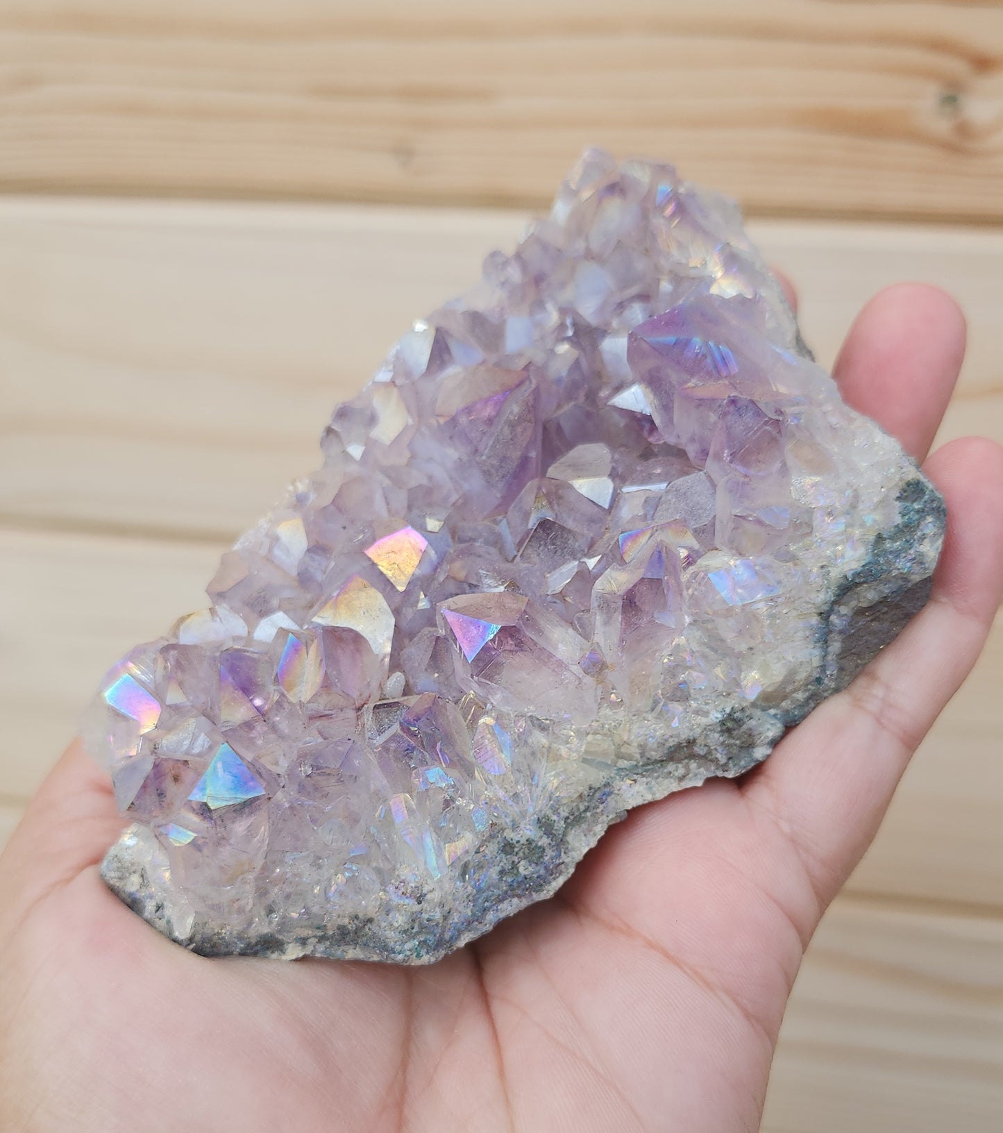 Tanzine Aura Amethyst Cluster