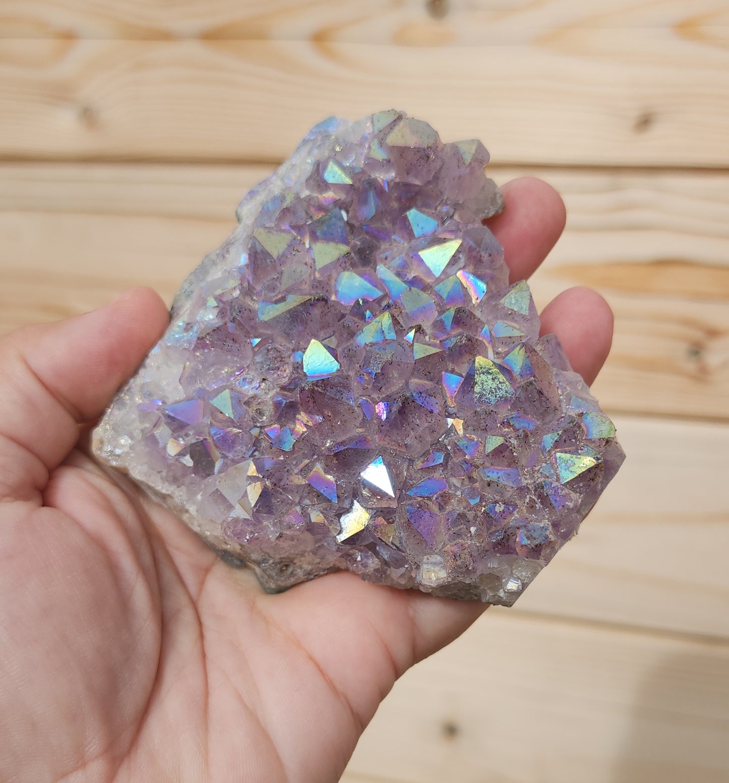 Tanzine Aura Amethyst Cluster