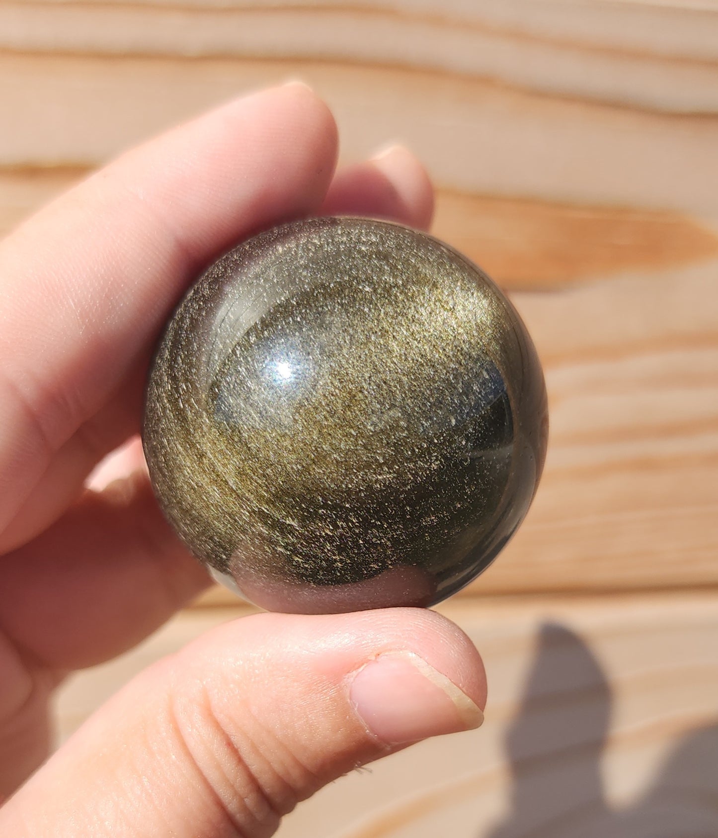 Gold Sheen Obsidian Sphere 4cm