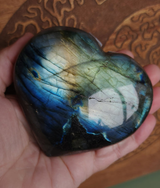 Labradorite Heart