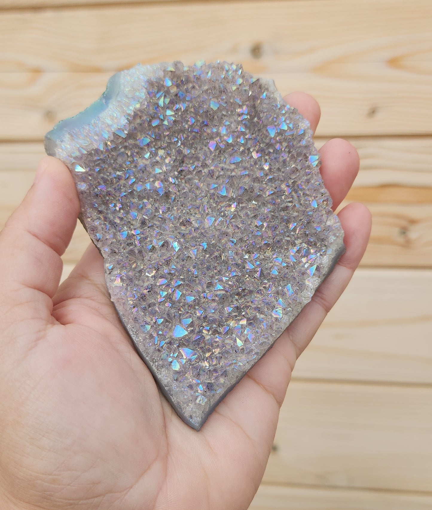 Tanzine Aura Amethyst Cluster
