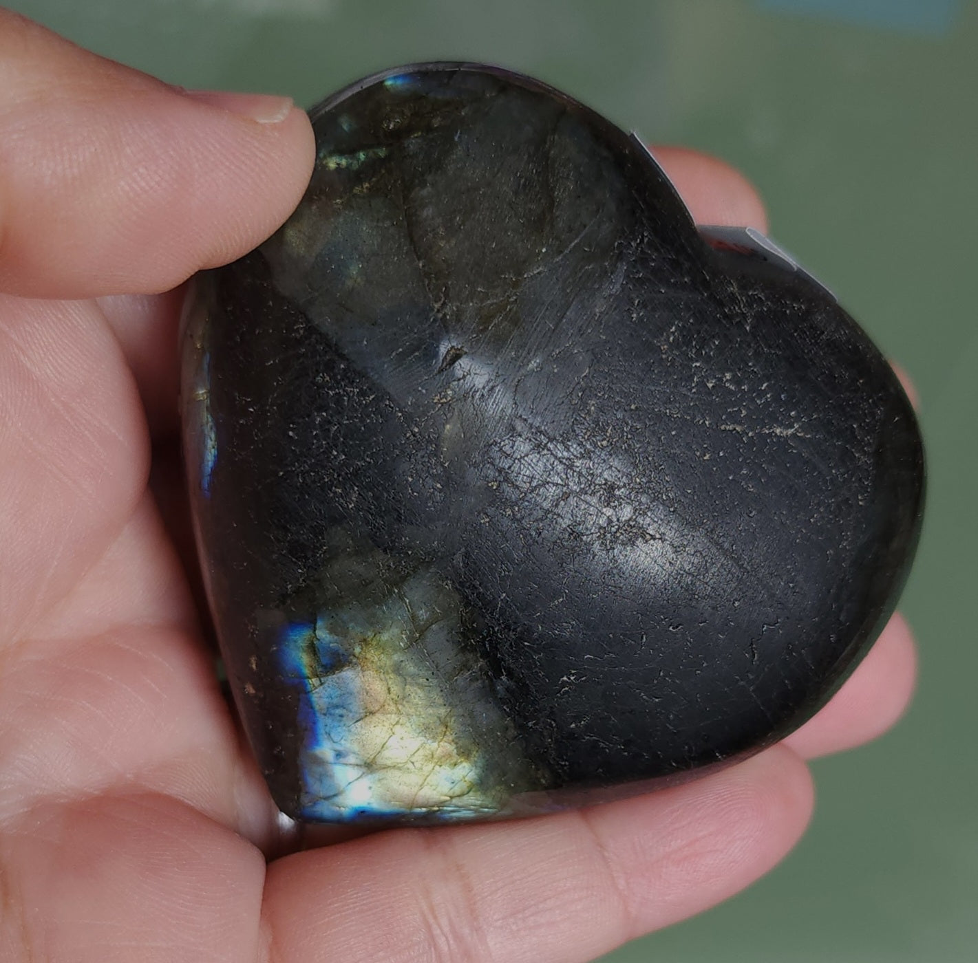 Labradorite Heart