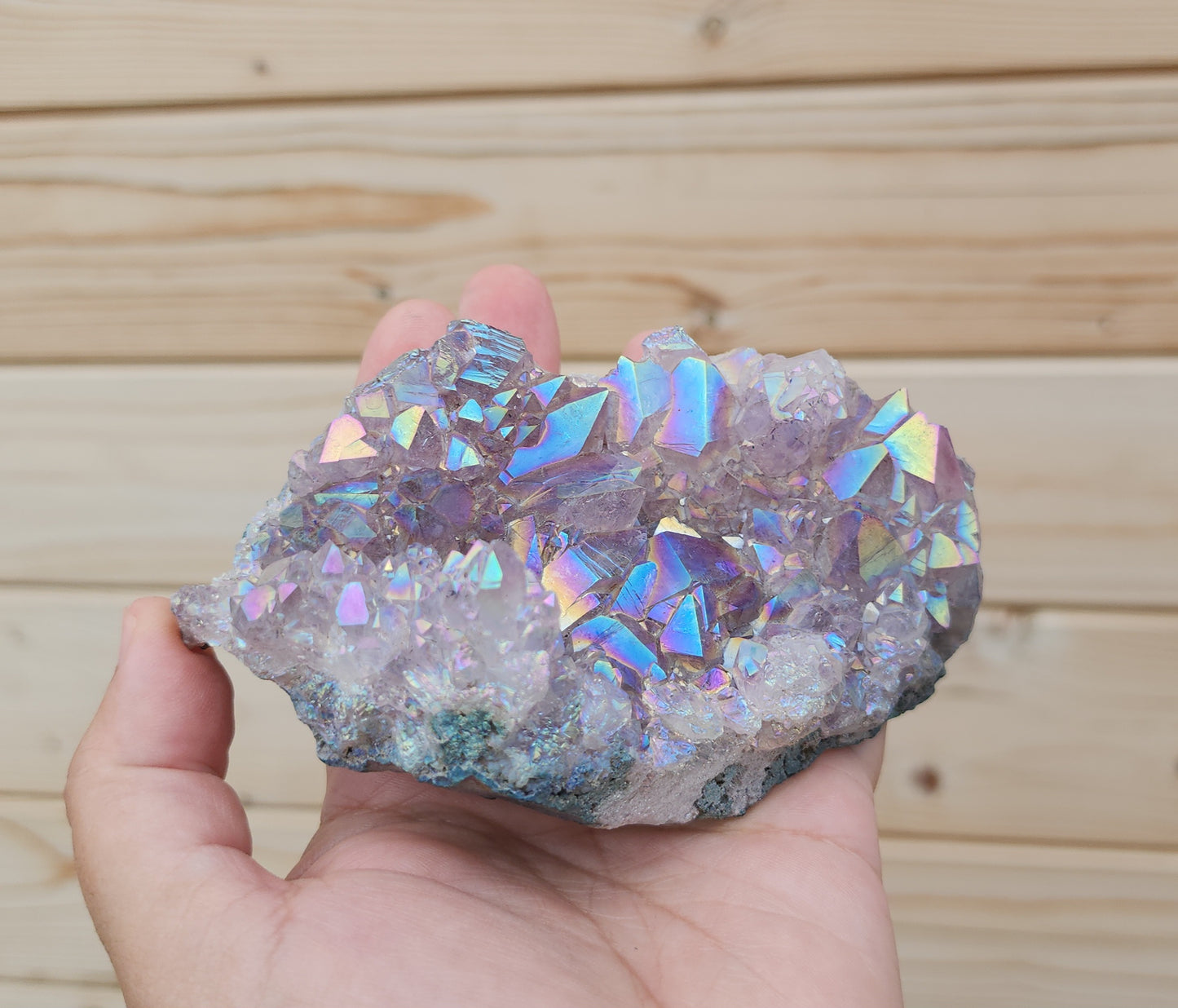 Tanzine Aura Amethyst Cluster
