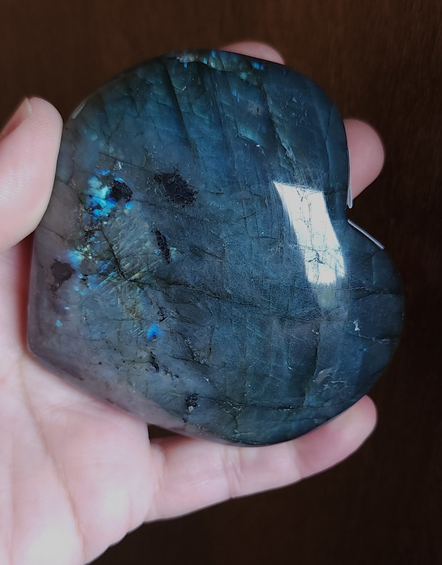 Labradorite Heart