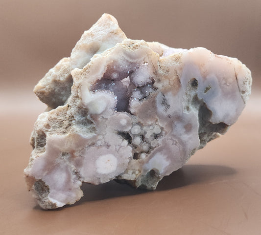 Pink Amethyst Flower Agate Specimen Geode