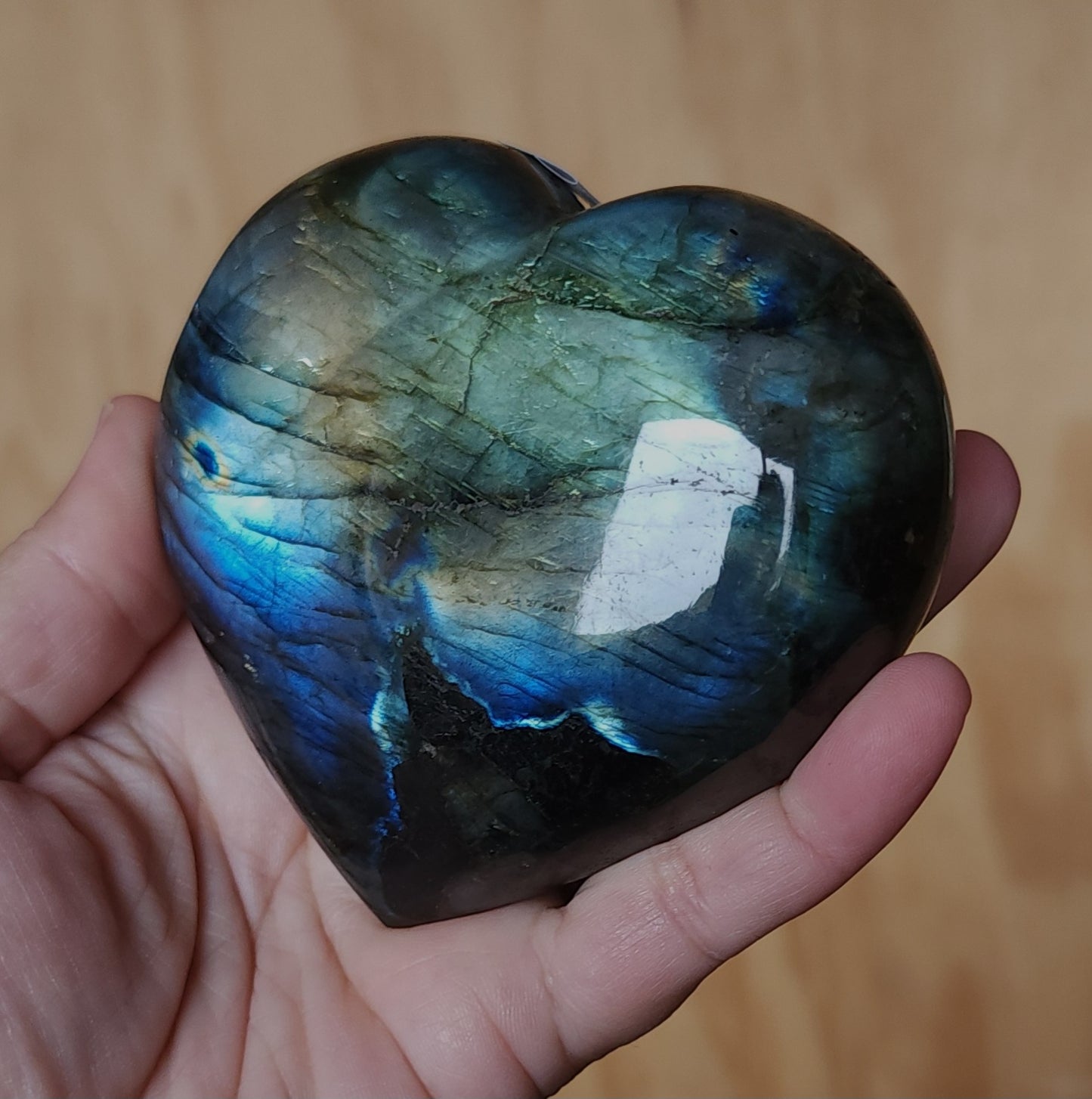 Labradorite Heart