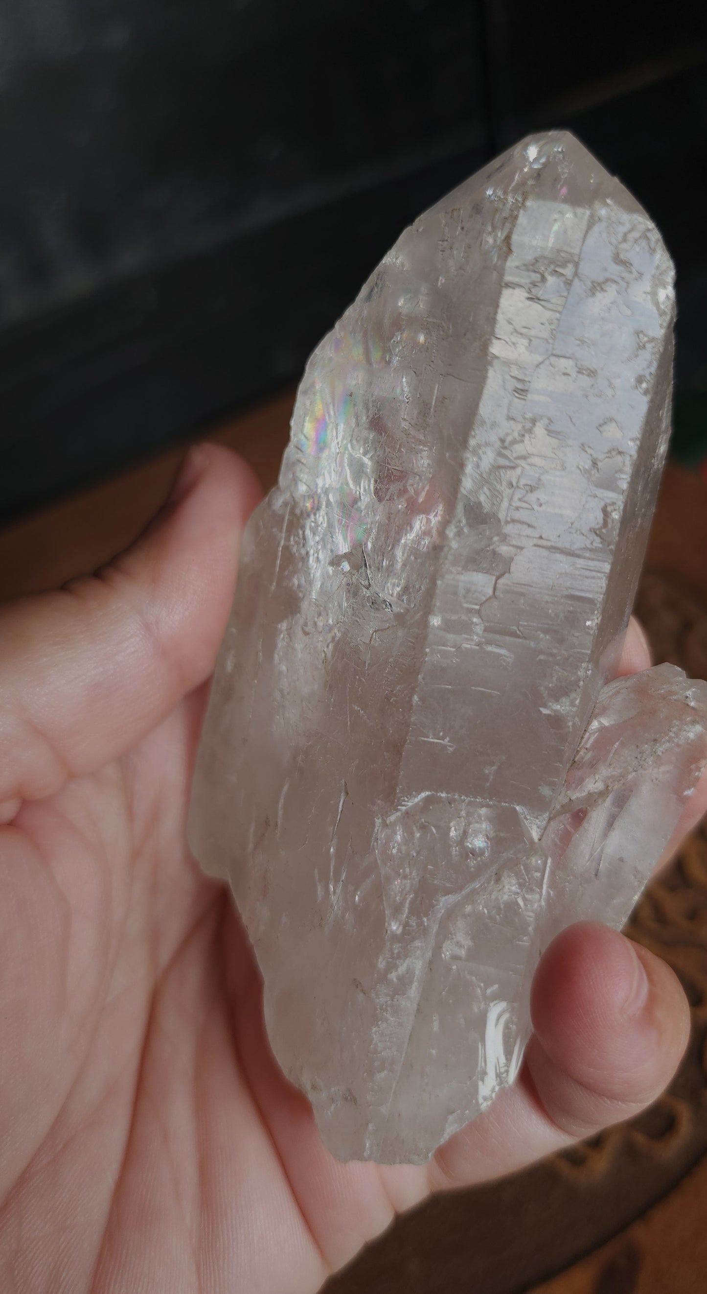 Clear Quartz Cluster With Stand