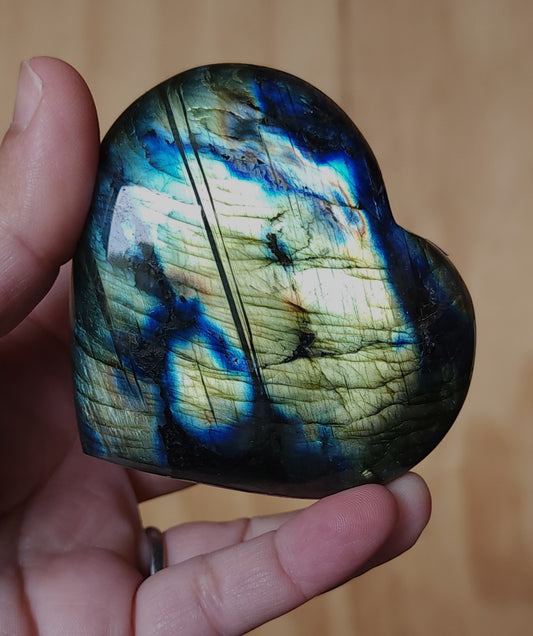 Labradorite Heart