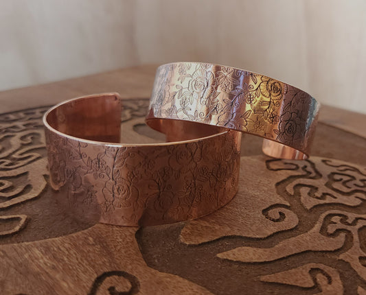"Rosie" Copper Cuff Bracelet - Narrow