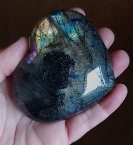 Labradorite Heart