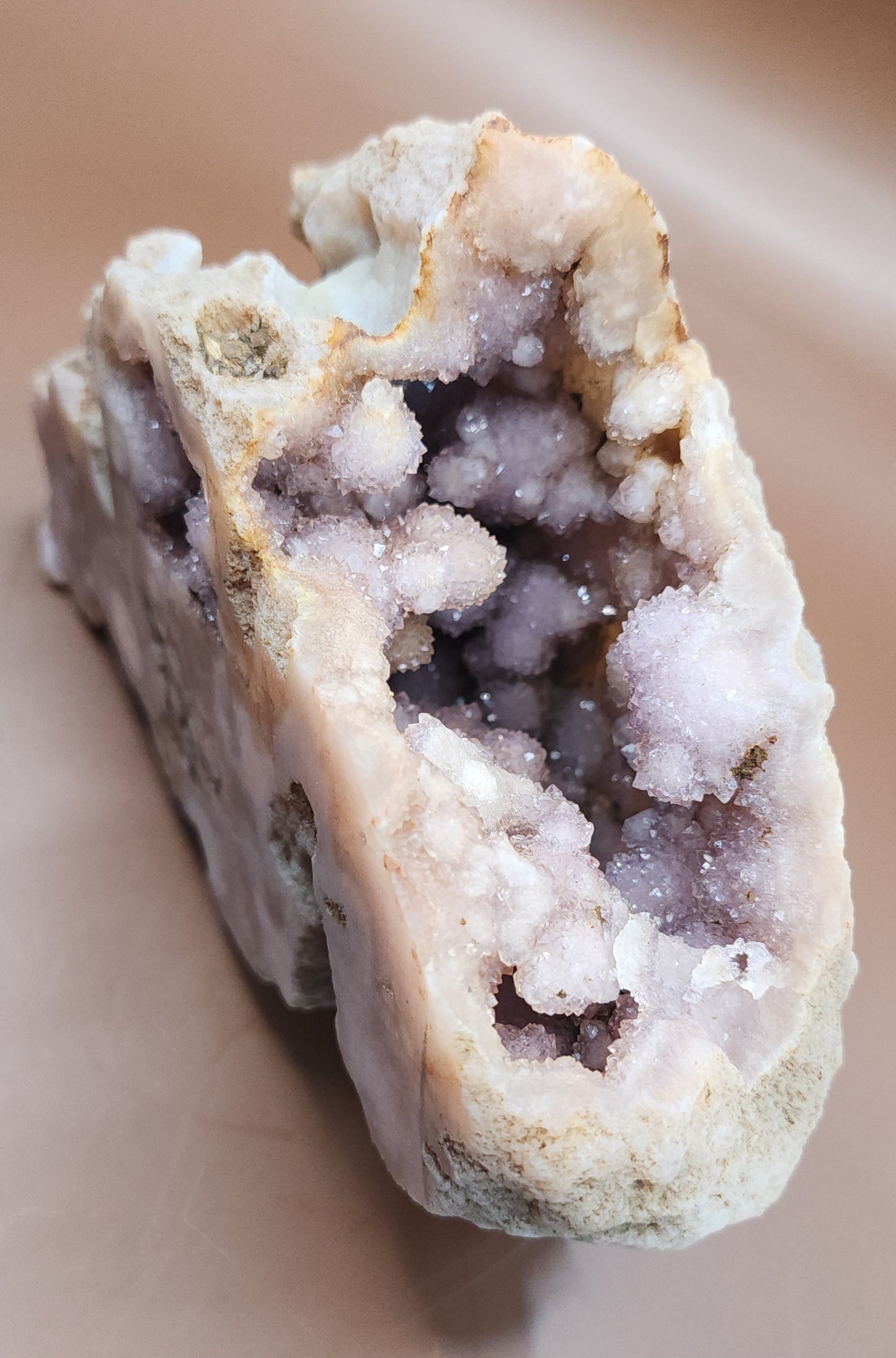 Pink Amethyst Flower Agate Specimen Geode