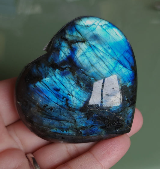 Labradorite Heart