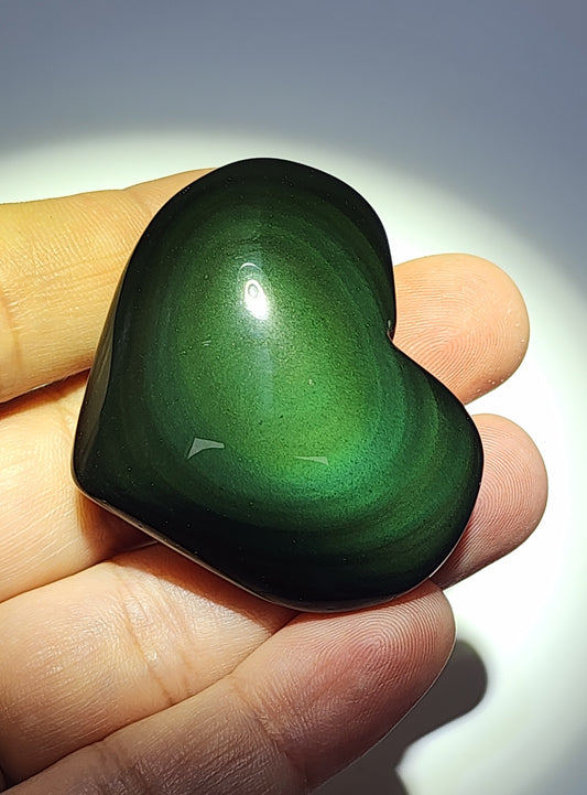 Rainbow Obsidian Heart