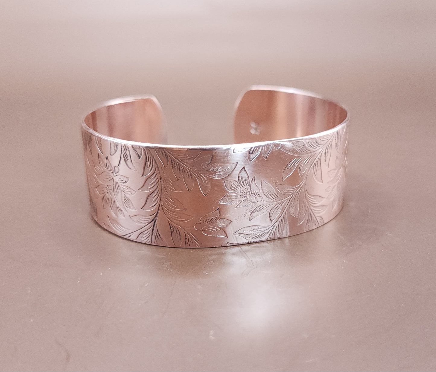 "Enchanted Floral" Copper Cuff Bracelet