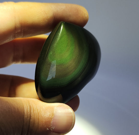 Rainbow Obsidian Heart
