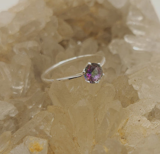 Mystic Topaz Sterling Silver Ring
