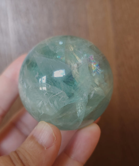 Snowflake Fluorite Sphere 5.3cm