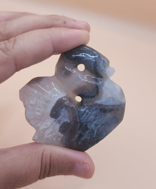 Moss Agate Swan