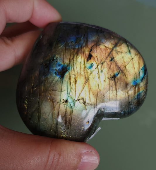 Labradorite Heart