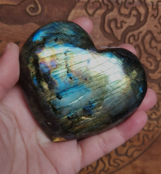 Labradorite Heart