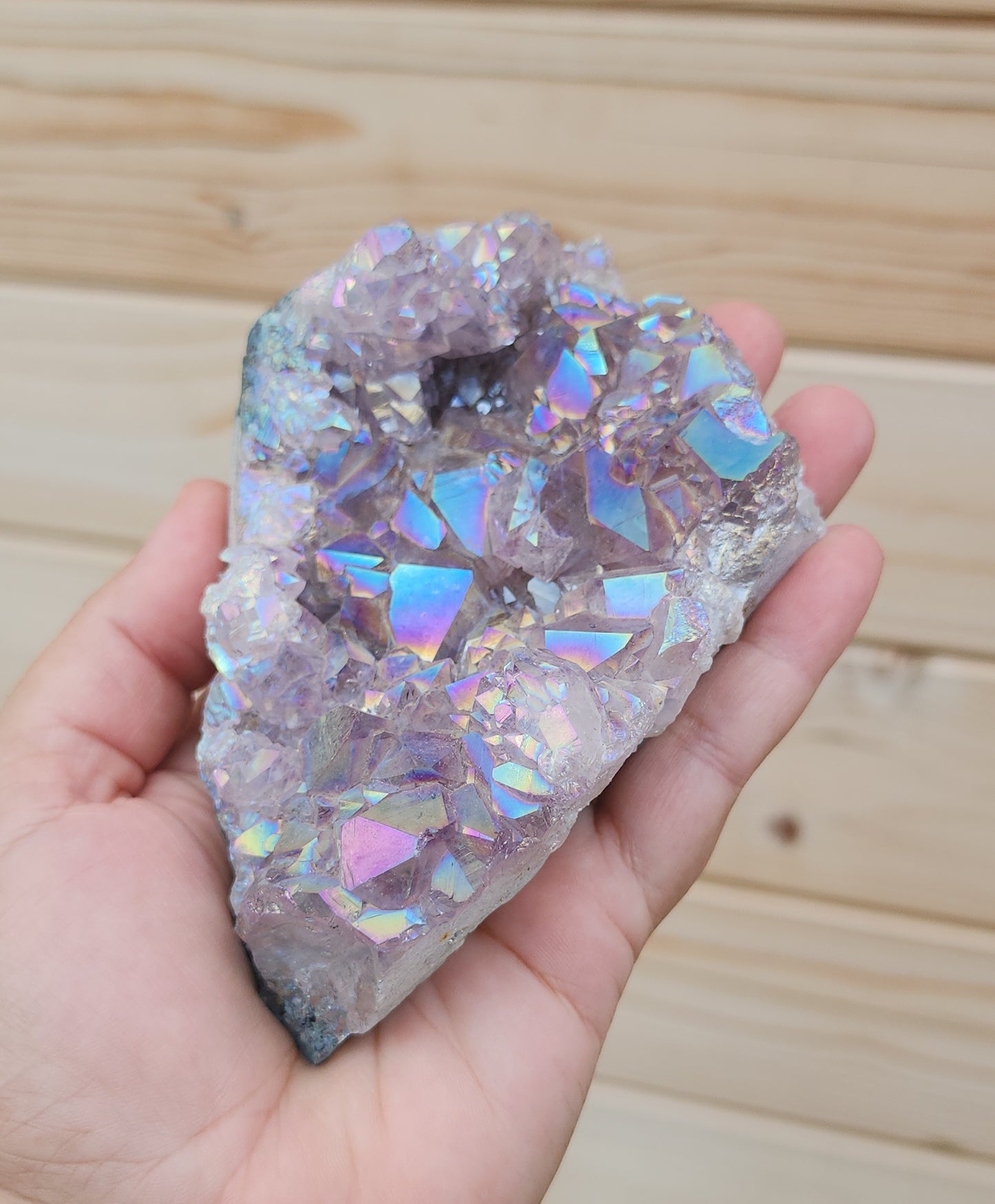 Tanzine Aura Amethyst Cluster