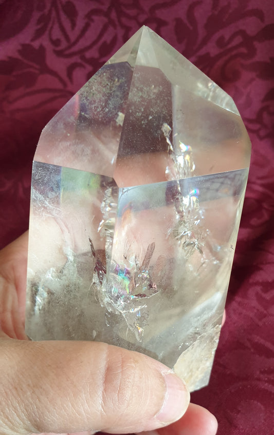 Rainbow Filled Garden Quartz Tower