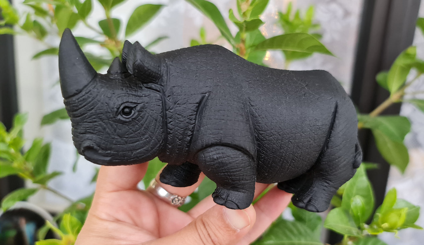 Black Obsidian Rhino