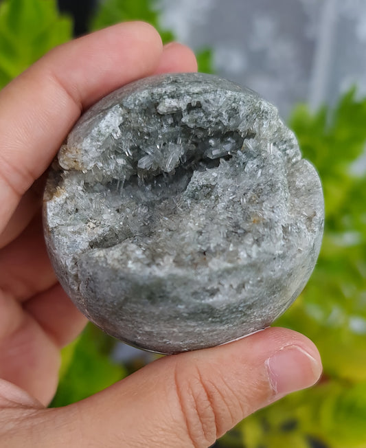 Geode Sphere with Quartz Druzy