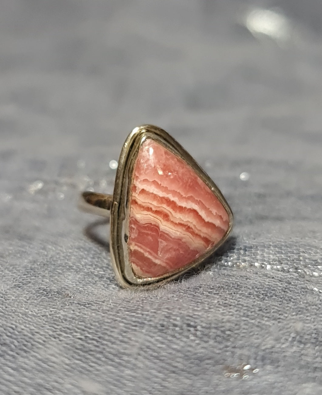 Rhodochrosite Sterling Silver Ring