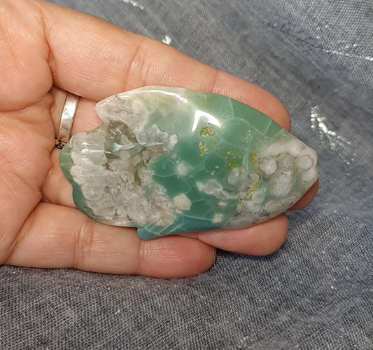 Green Flower Agate Fish