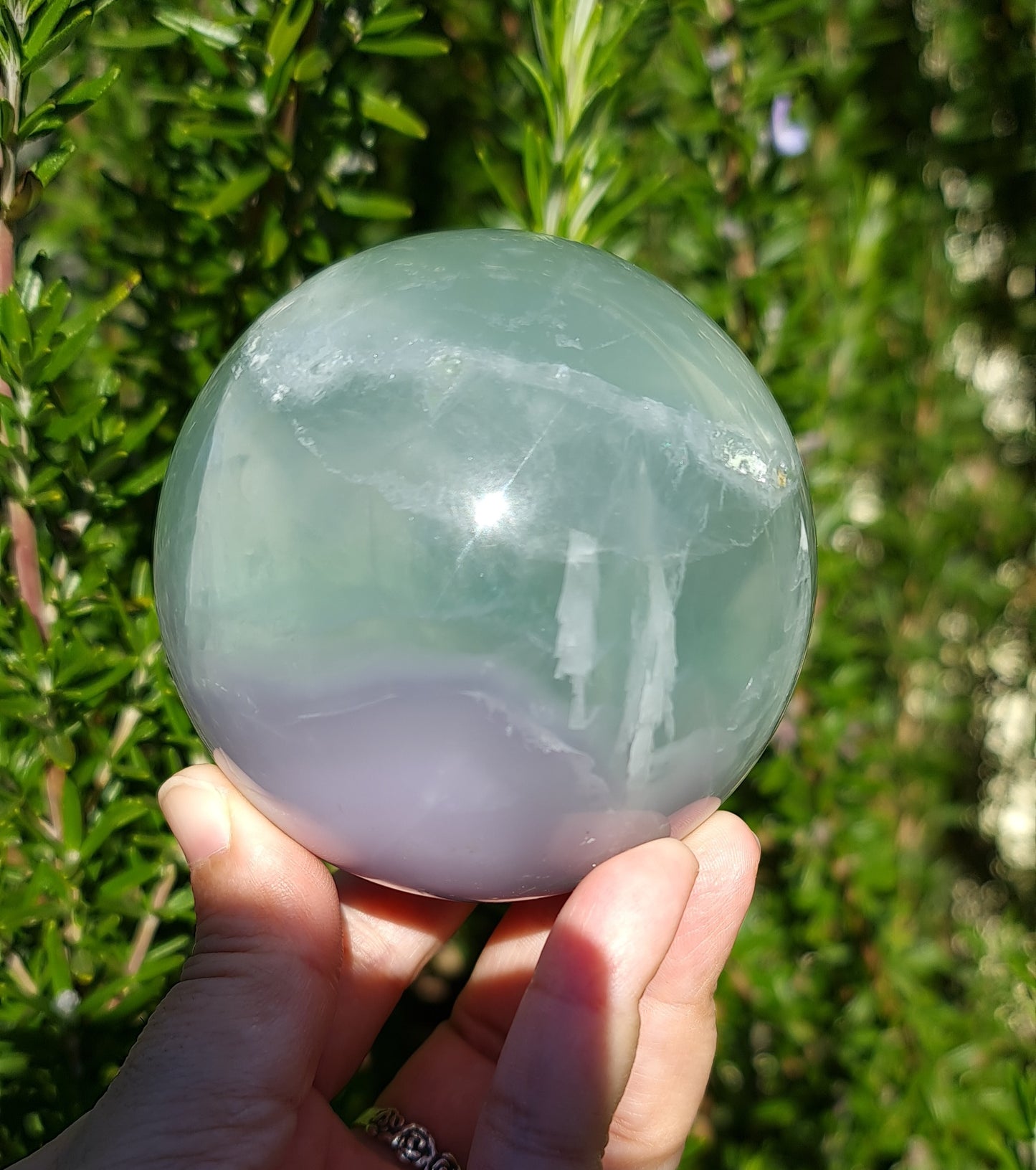 Lavender Fluorite Sphere 7.5cm