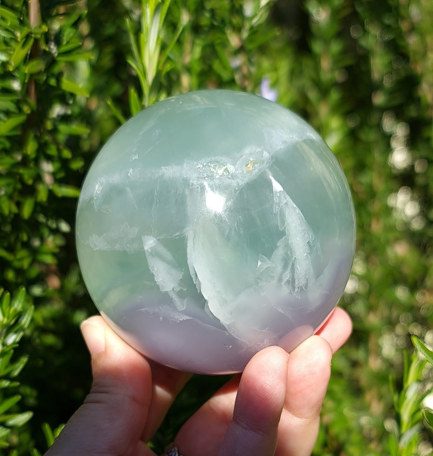 Lavender Fluorite Sphere 7.5cm