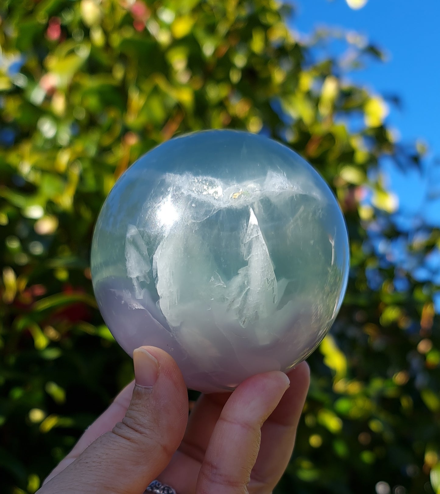 Lavender Fluorite Sphere 7.5cm