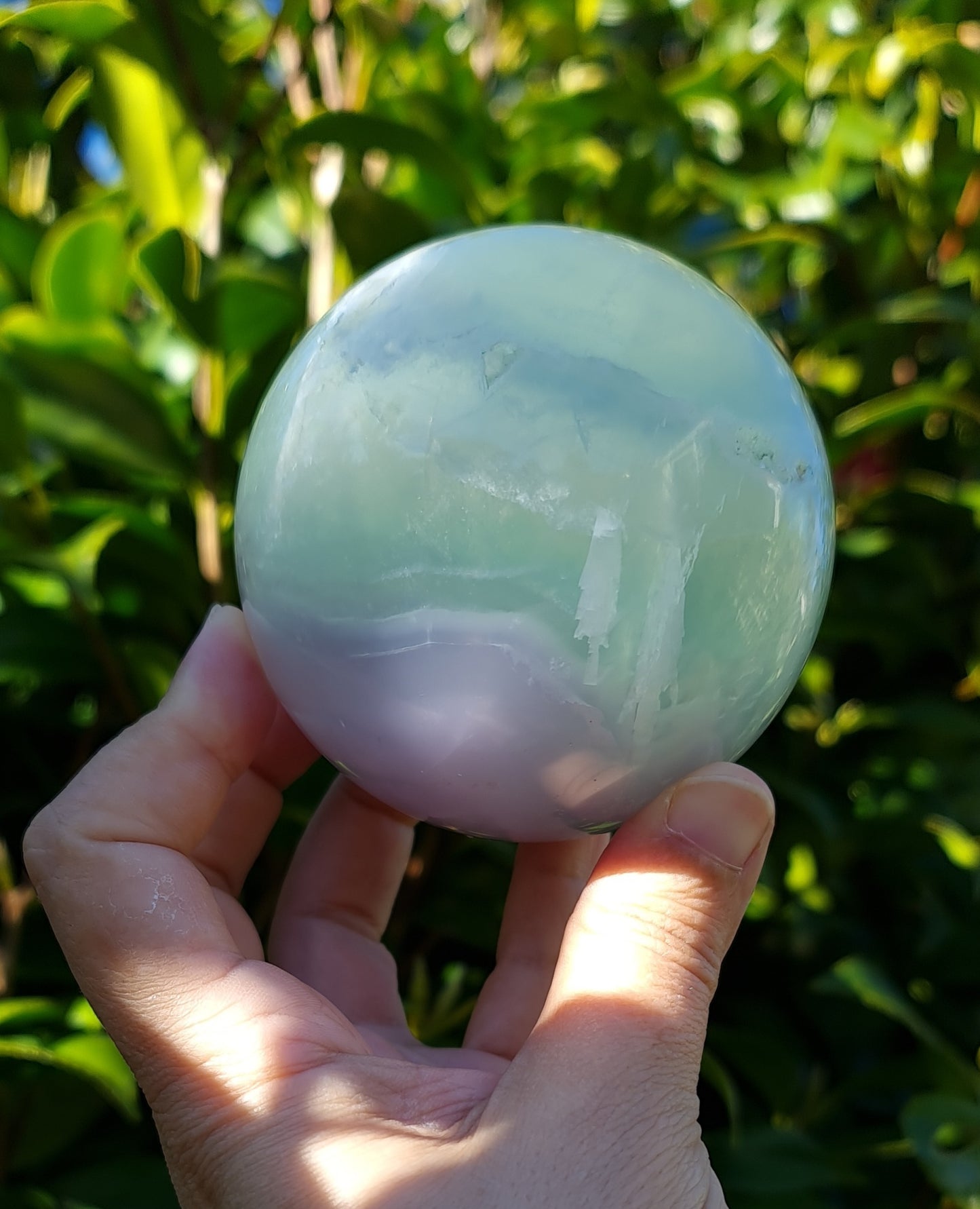 Lavender Fluorite Sphere 7.5cm