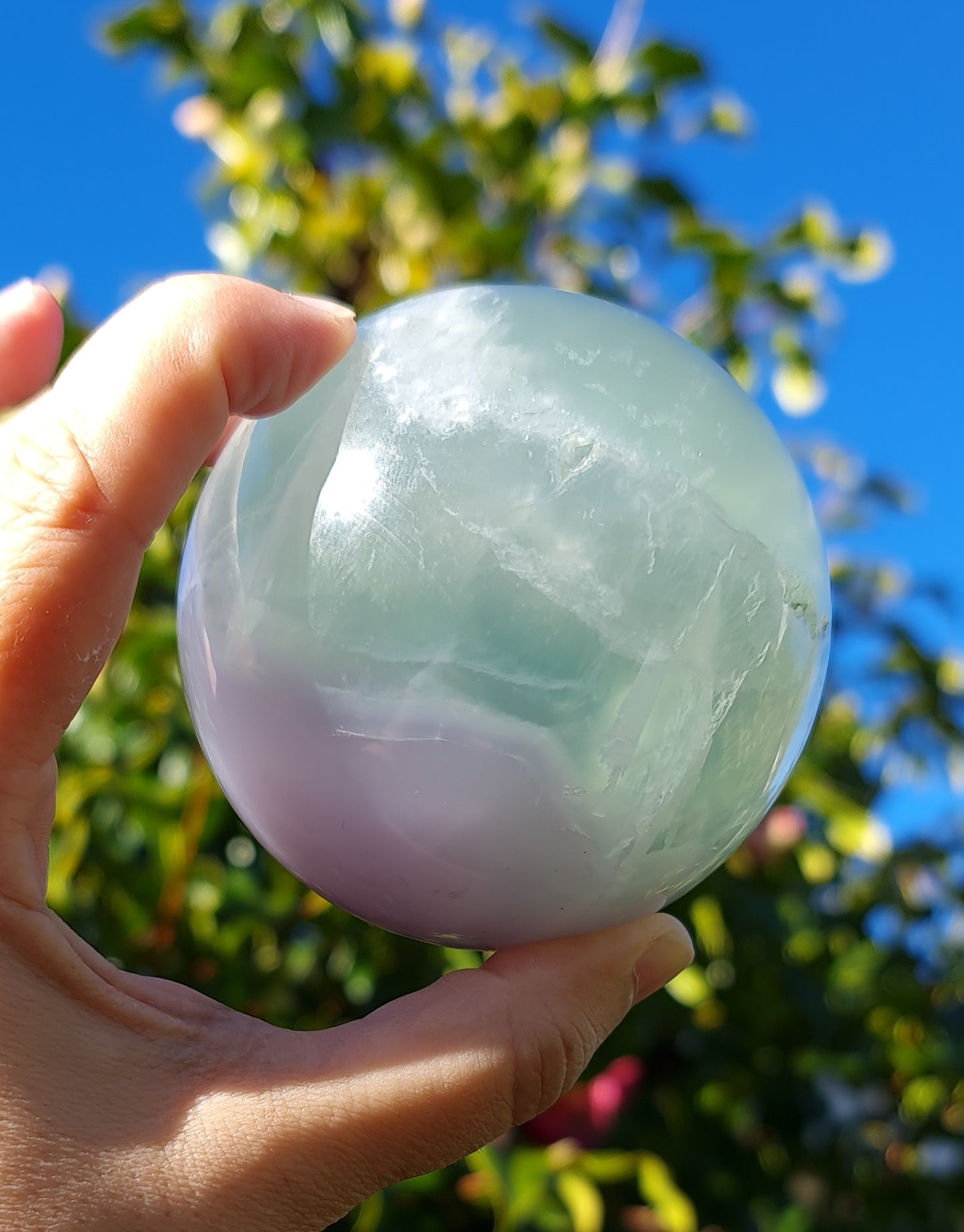 Lavender Fluorite Sphere 7.5cm