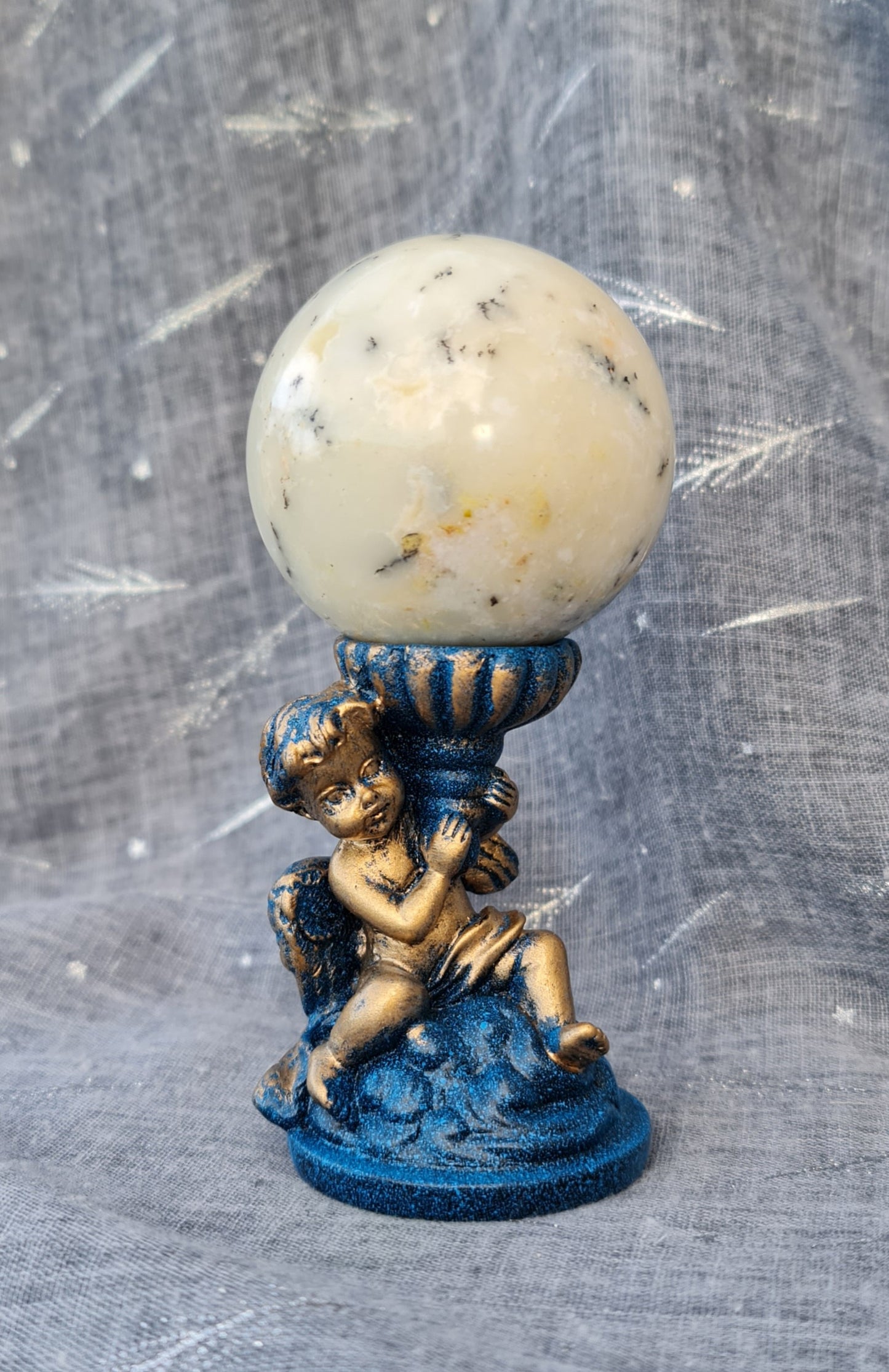 Cherub Column Sphere Stand