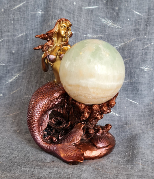 Mermaid Sphere Stand - Rose Gold Metallic