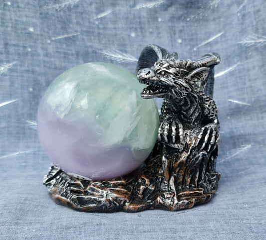 Dragon Sphere Stand - Silver
