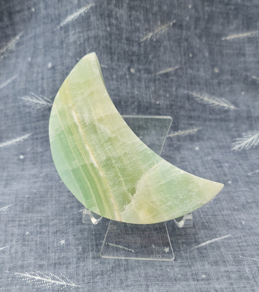 Pistachio Calcite Moon