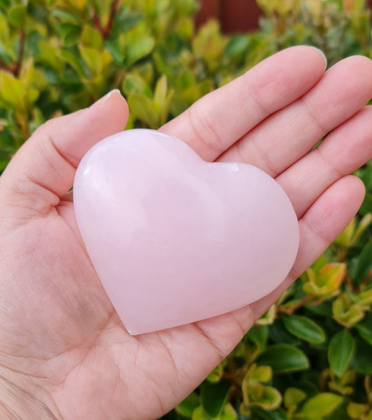 Mangano Pink Calcite Heart