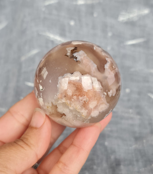 Flower Agate Sphere
